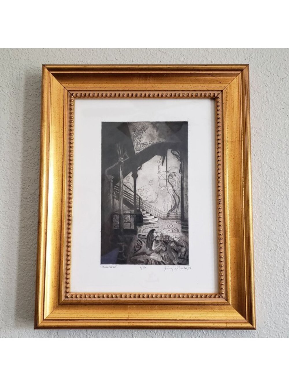 Jennifer Paulk Staircase Gothic Dark Signed Art Limited Edition Print 1/10 2008